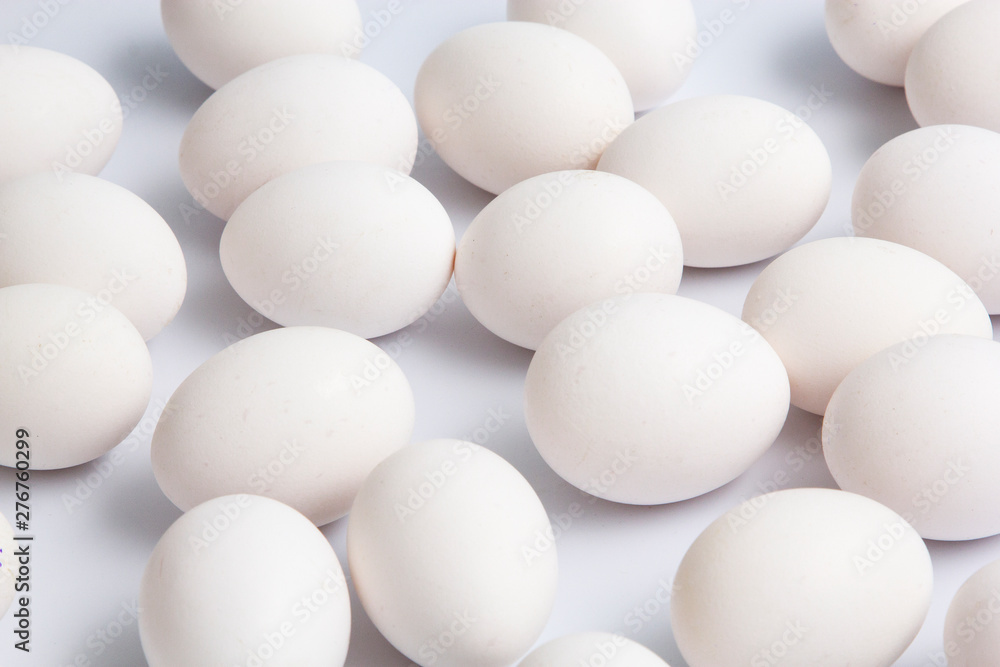 Chicken eggs isolated on background Chicken eggs isolated on background