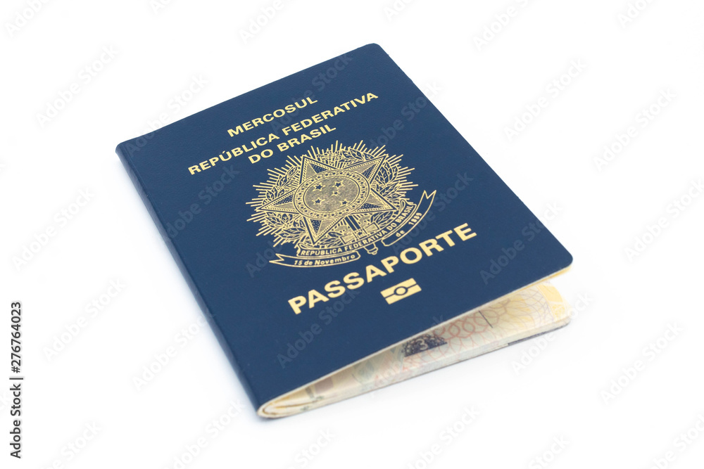 brazilian passport isolated on white background. brazilian passport isolated on white background.