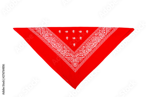 Red bandana isolated on white