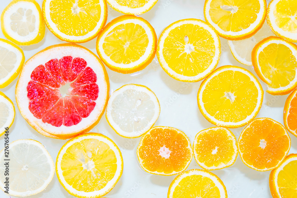 Citrus fruits isolated on white Citrus fruits isolated on white