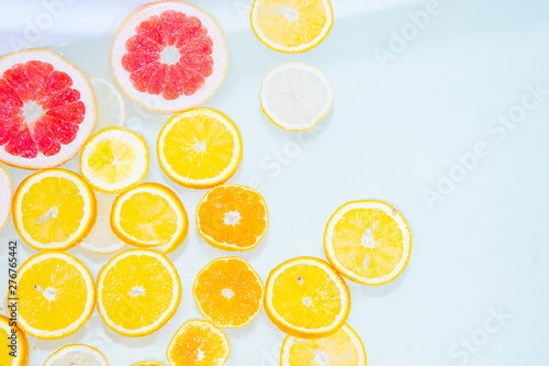 Citrus fruits isolated on white