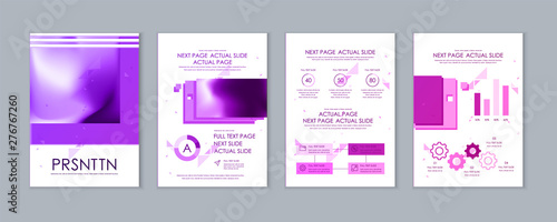 Set of brochures for marketing the promotion goods and services on market