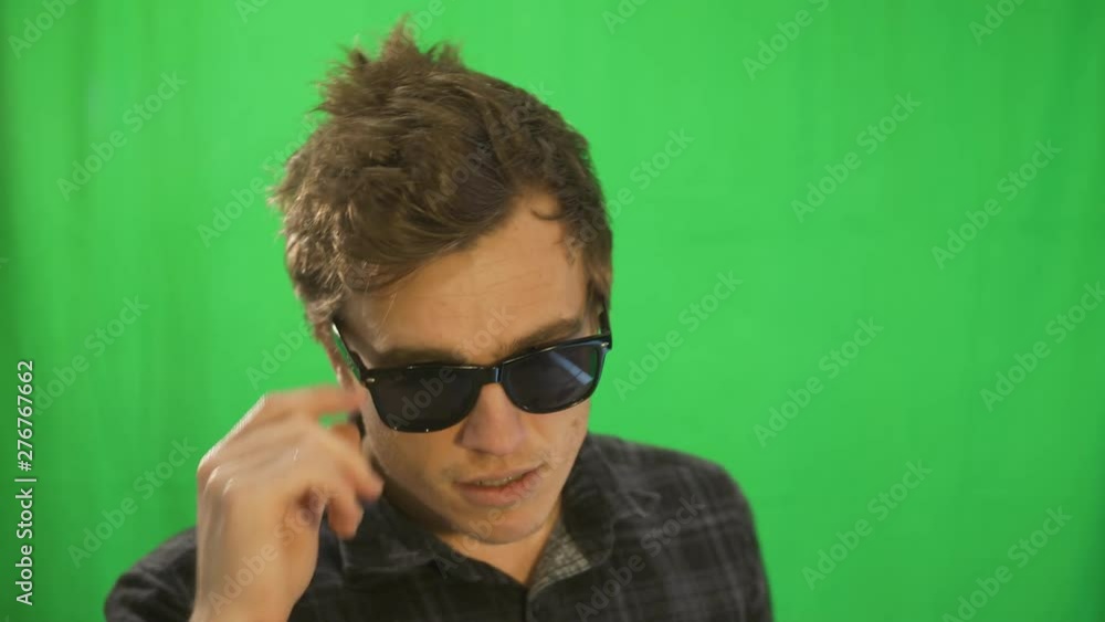 Confident guy with glasses - Mid shot - Choma key - Young Adult Male Confident guy with glasses - Mid shot - Choma key - Young Adult Male