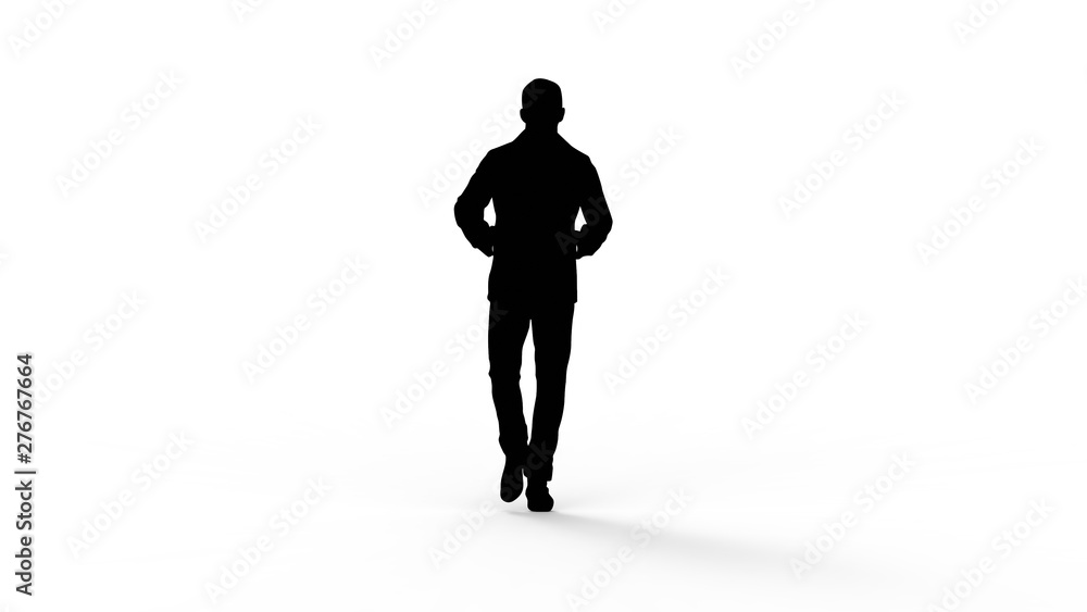 3d rendering of the silhouette of a person isolated in white background 3d rendering of the silhouette of a person isolated in white background