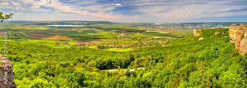 Beautiful summer landscape over Razdelna village in Bulgaria