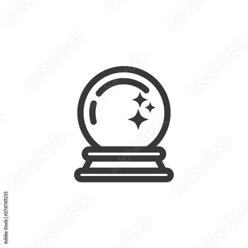 magic crystal ball icon symbol template color editable. simple logo vector illustration for graphic and web design.