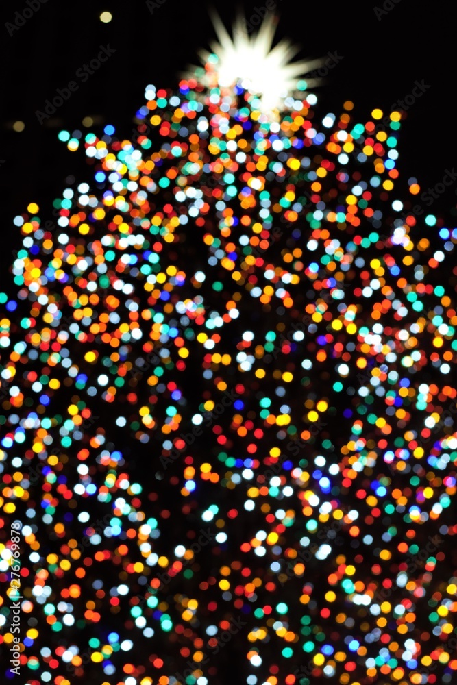 Christmas tree blur, bogeh, from the Rockefeller Center, New York, USA Christmas tree blur, bogeh, from the Rockefeller Center, New York, USA