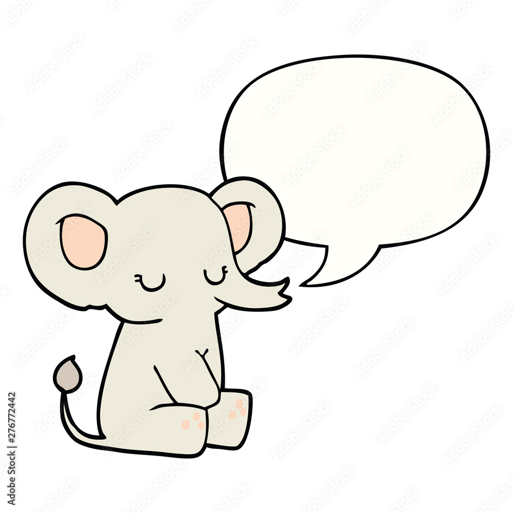 cartoon elephant and speech bubble cartoon elephant and speech bubble