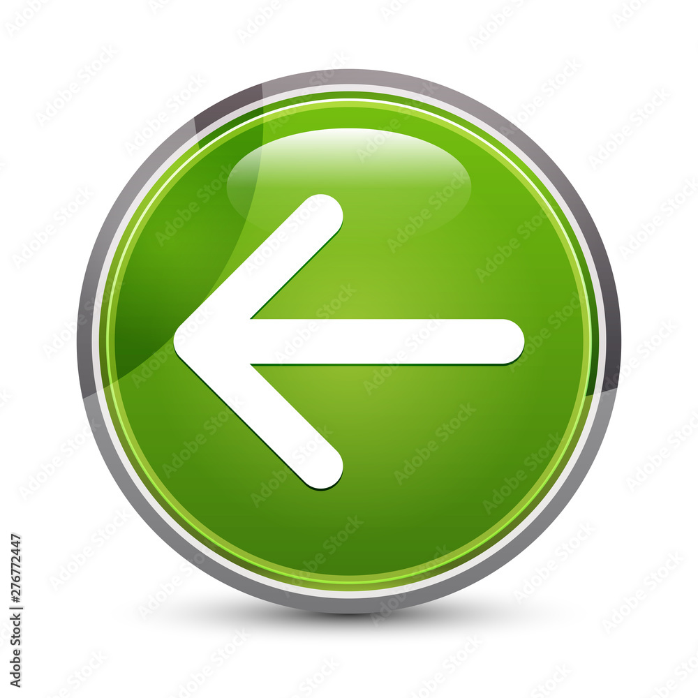 Back arrow icon elegant green round button vector illustration Back arrow icon elegant green round button vector illustration