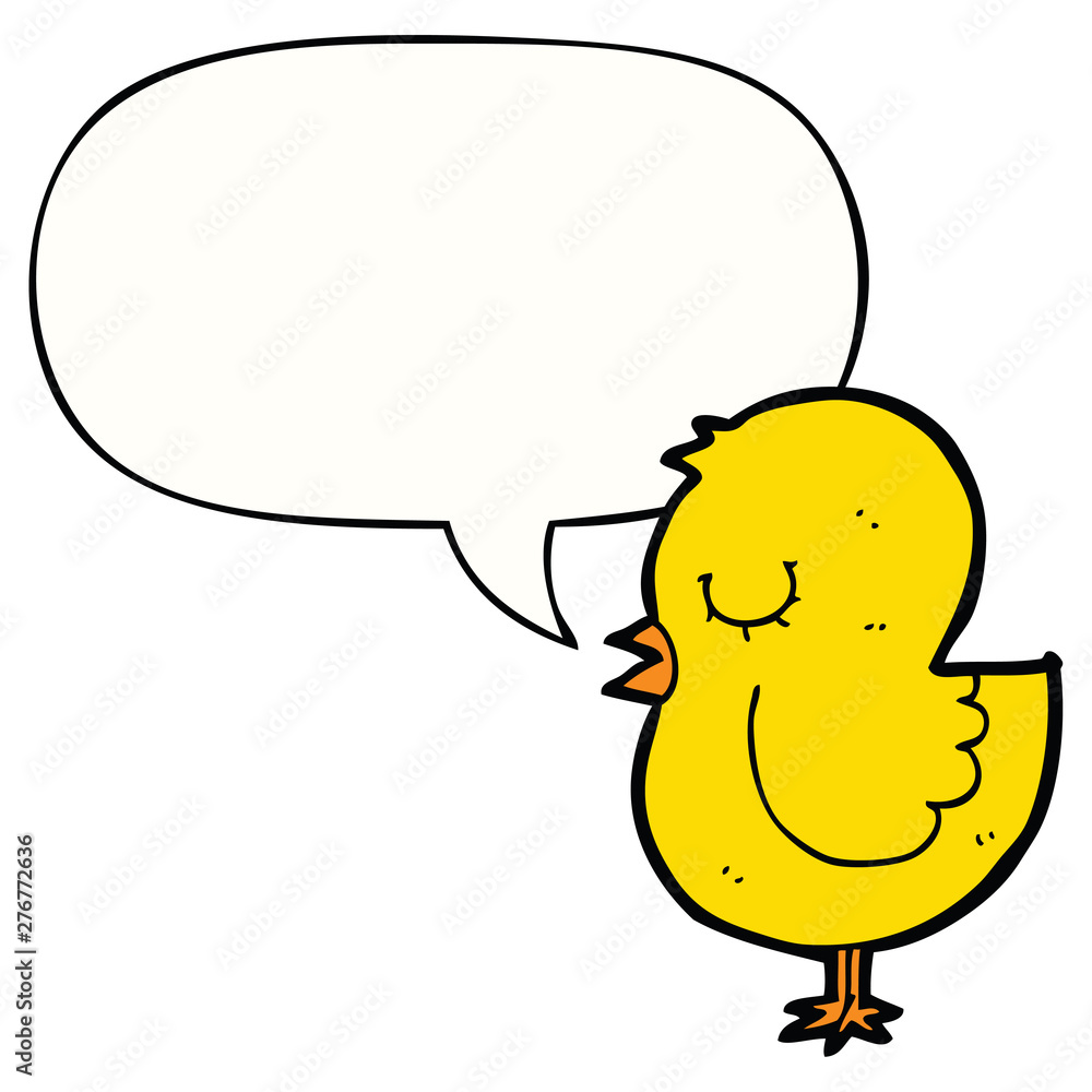 cartoon bird and speech bubble cartoon bird and speech bubble