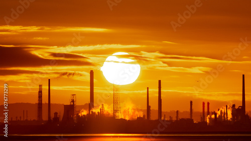 Sunrise at Stanlow Oil Refinery heralding an Industrial Dawn