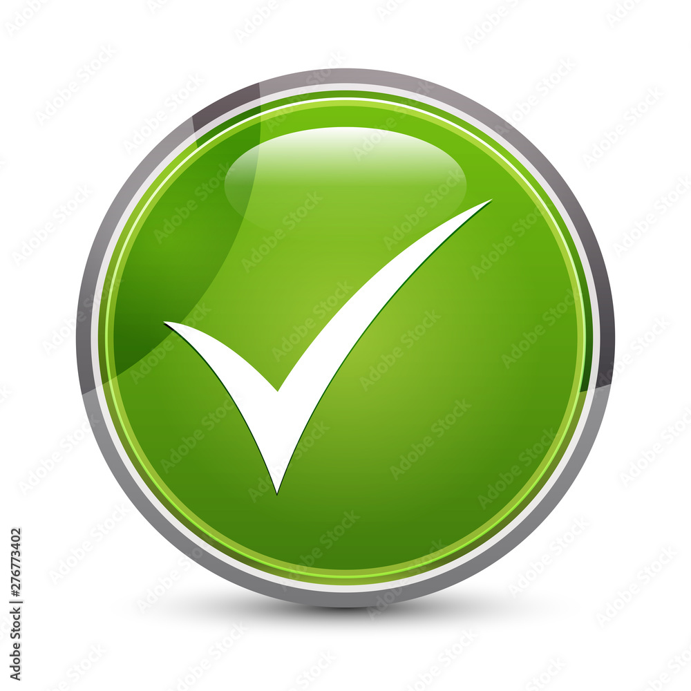 Checkmark icon elegant green round button vector illustration Checkmark icon elegant green round button vector illustration
