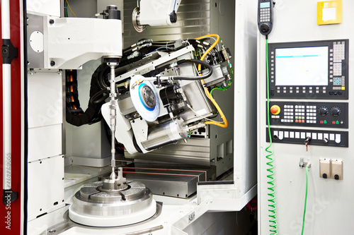 Bilde på lerret Metalworking grinding cnc machine