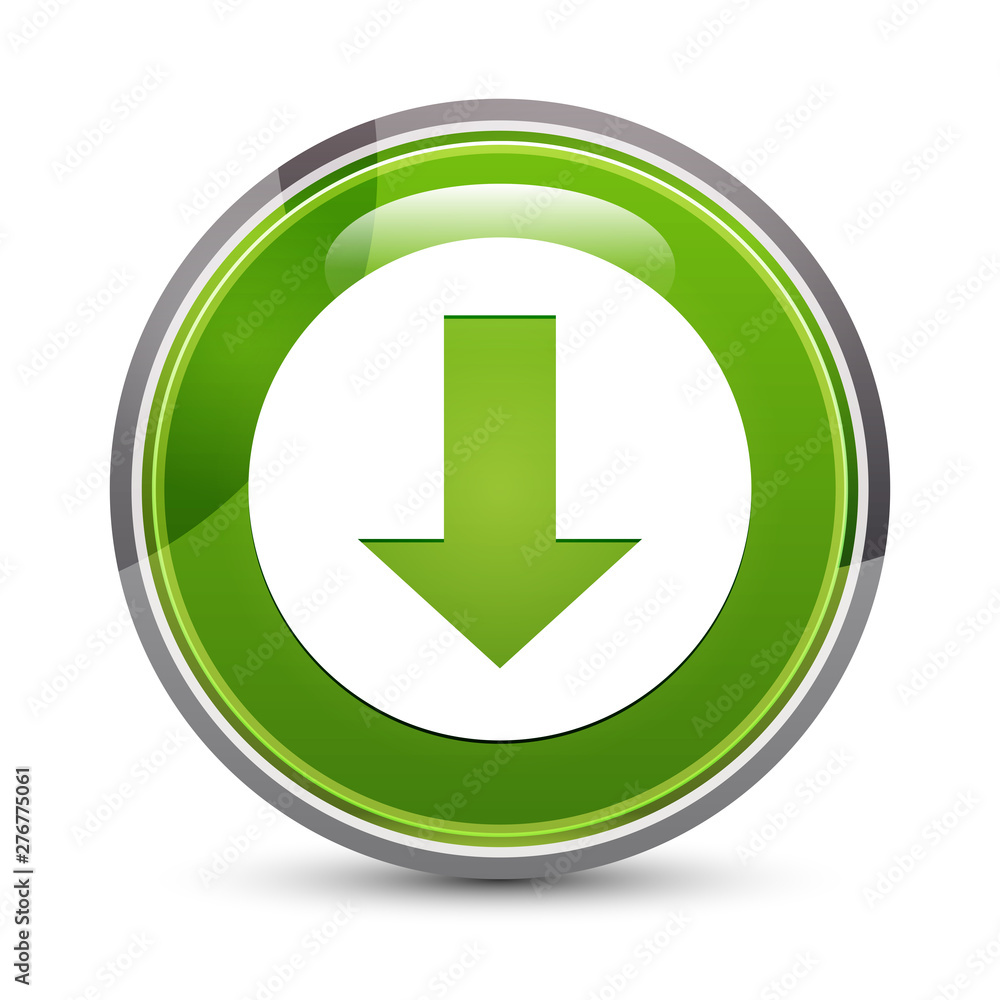Download icon elegant green round button vector illustration Download icon elegant green round button vector illustration