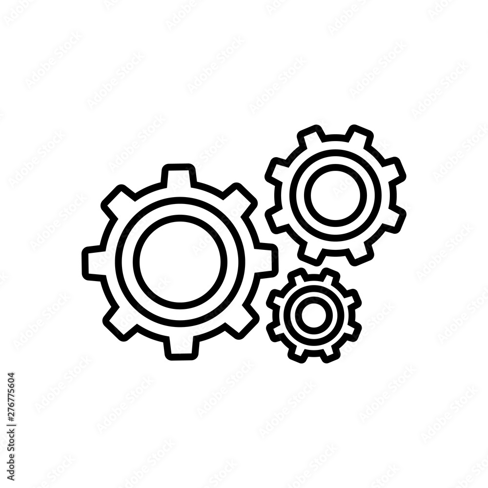 Gear Settings Icon Vector Illustration - Vector