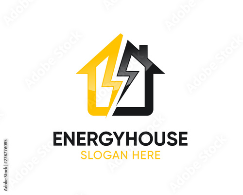 Energy House Logo, Power Electric House Logo Template-Vector