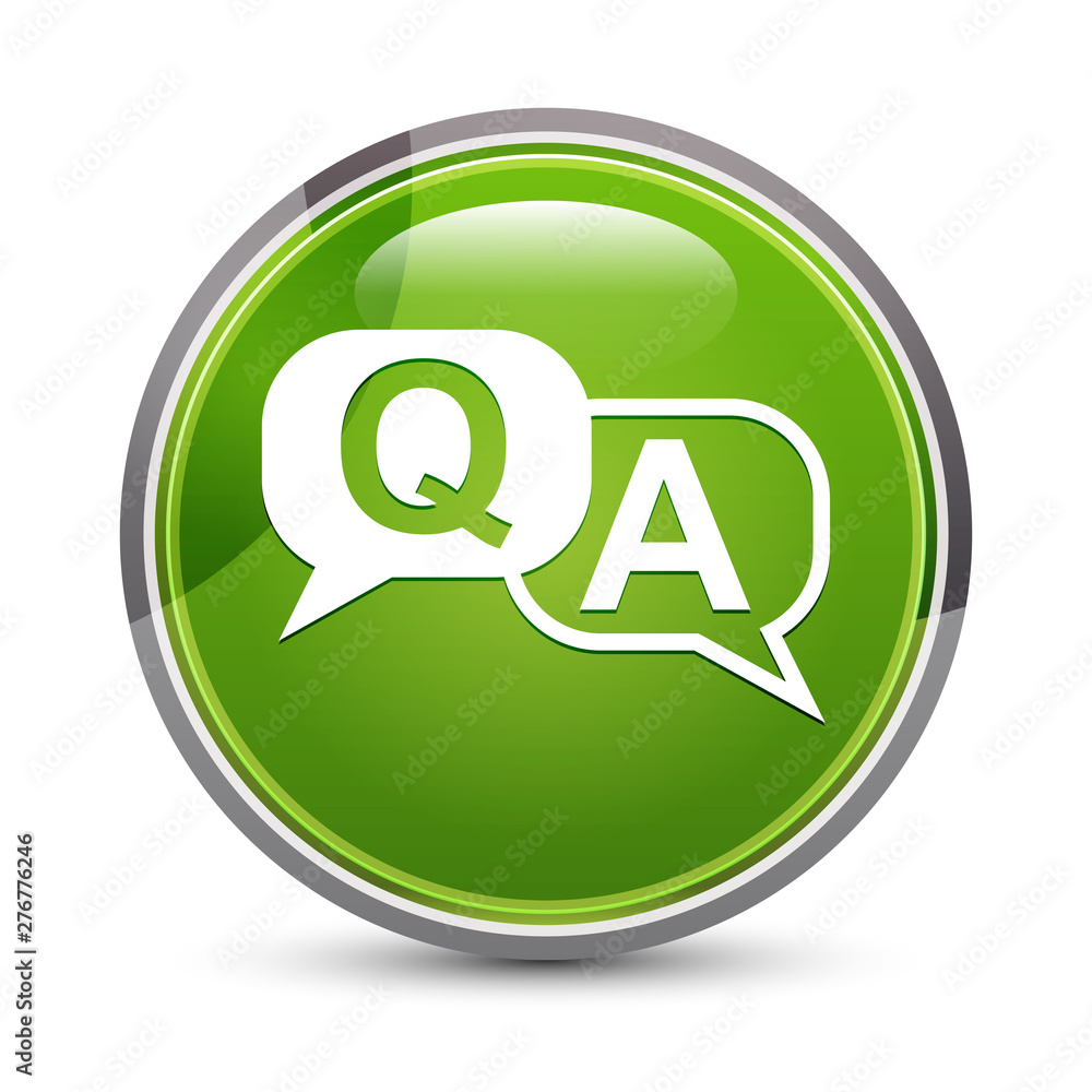 Faq icon elegant green round button vector illustration Faq icon elegant green round button vector illustration