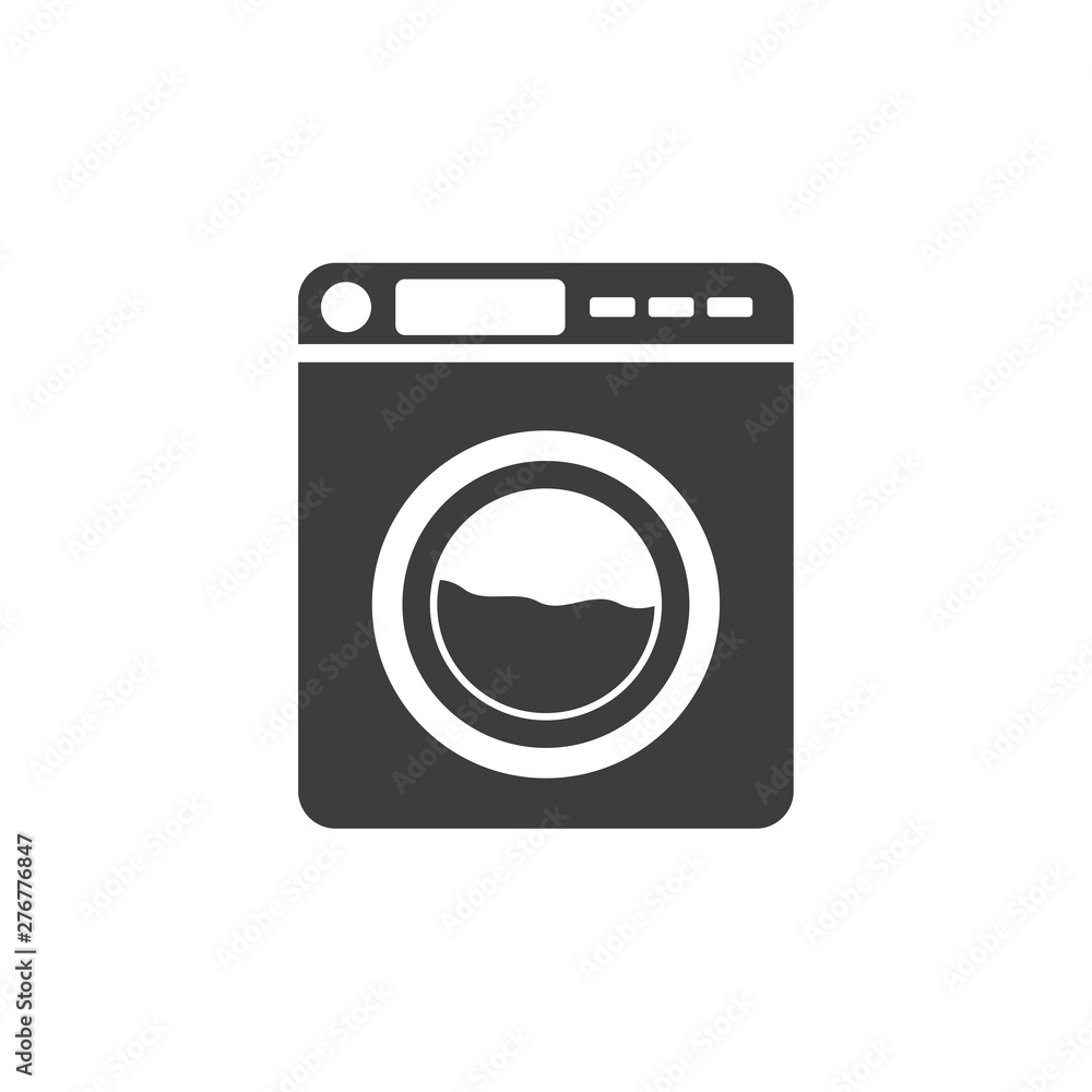 Washing machine icon symbol template black color editable. simple logo vector illustration for graphic and web design.
