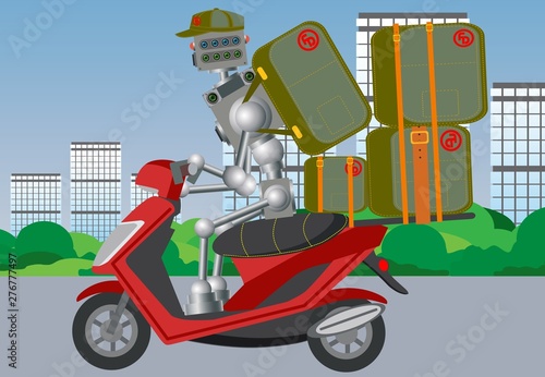 Different options for delivery service. Vector illustration