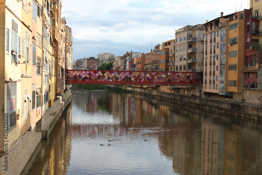 Girona city from Onyar river