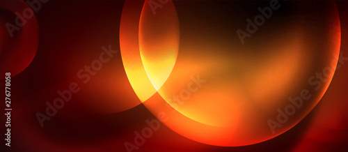 Shiny neon circles abstract background