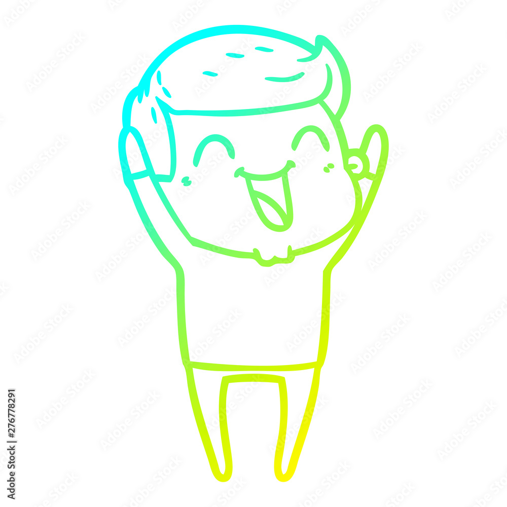 cold gradient line drawing cartoon man laughing cold gradient line drawing cartoon man laughing