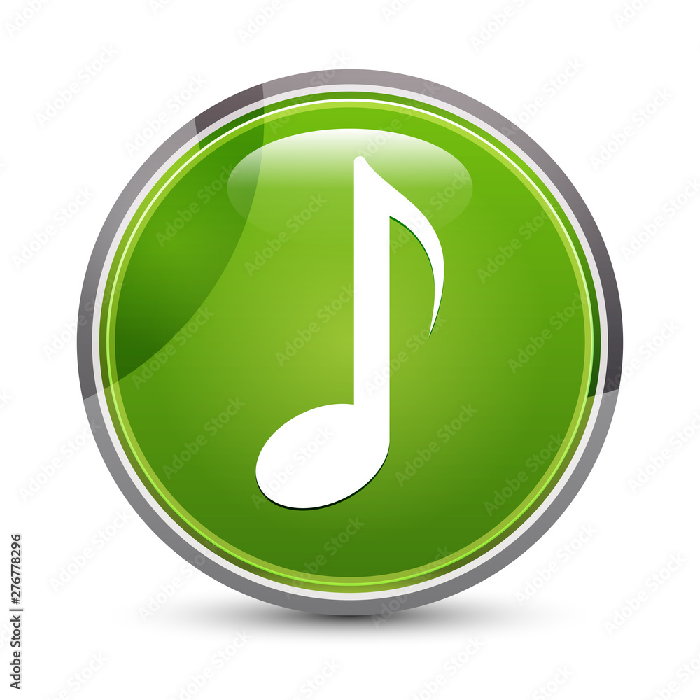 Musical note icon elegant green round button vector illustration Musical note icon elegant green round button vector illustration