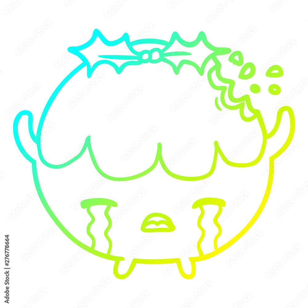 cold gradient line drawing christmas pudding crying cold gradient line drawing christmas pudding crying