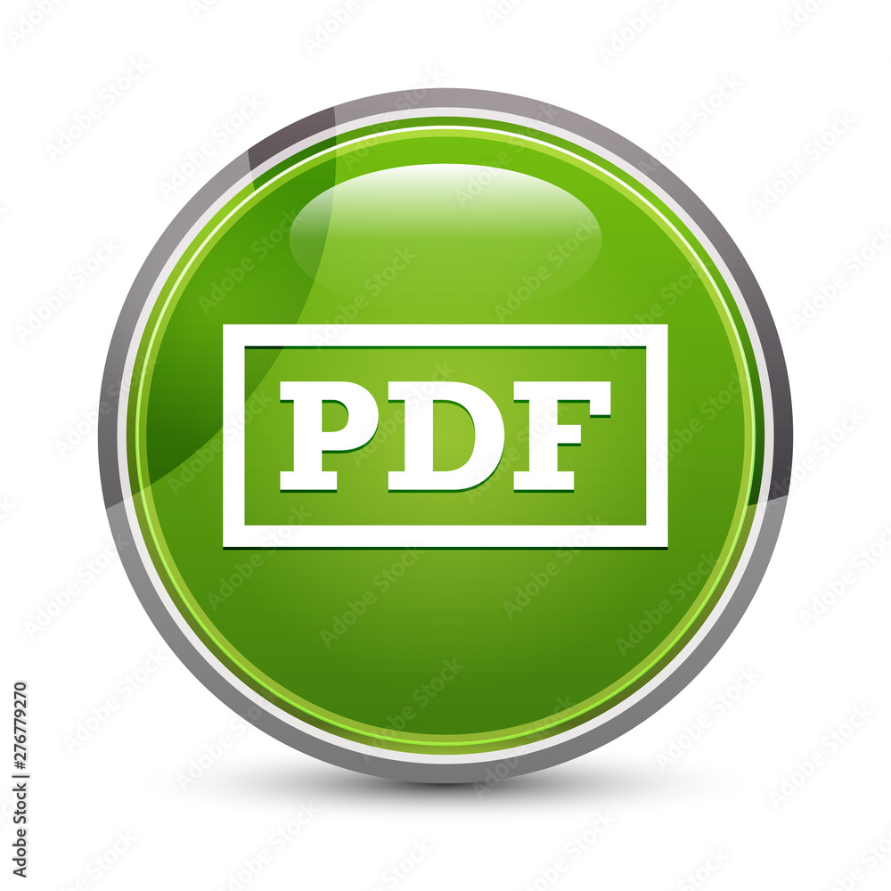 PDF icon elegant green round button vector illustration PDF icon elegant green round button vector illustration