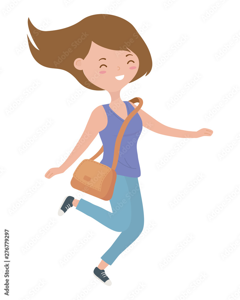 Teenager girl cartoon design vector illustrator Teenager girl cartoon design vector illustrator