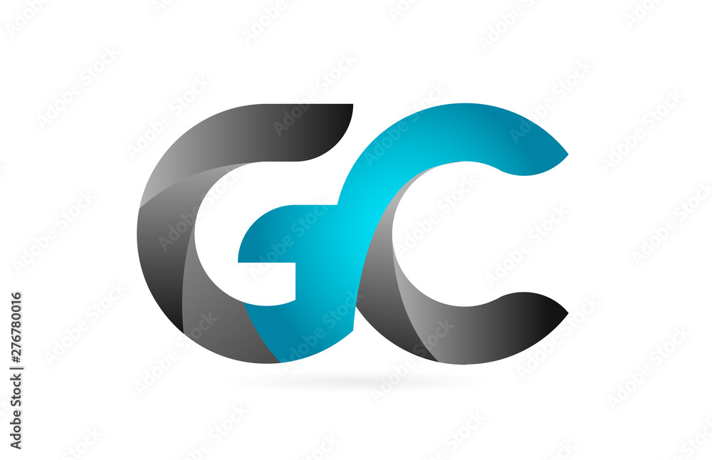 blue black alphabet letter GC G C combination logo icon design blue black alphabet letter GC G C combination logo icon design