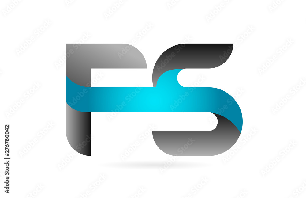 blue black alphabet letter FS F S combination logo icon design blue black alphabet letter FS F S combination logo icon design