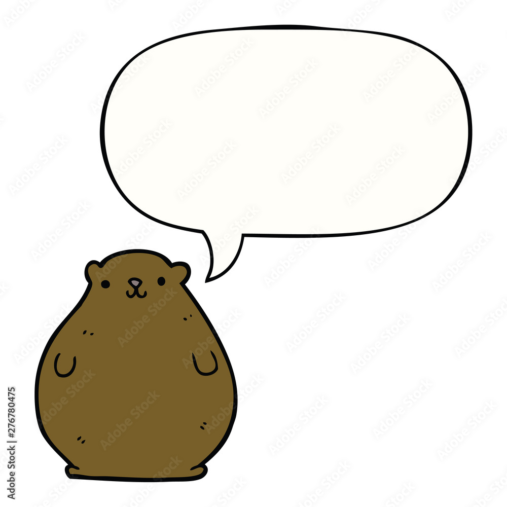cartoon bear and speech bubble cartoon bear and speech bubble