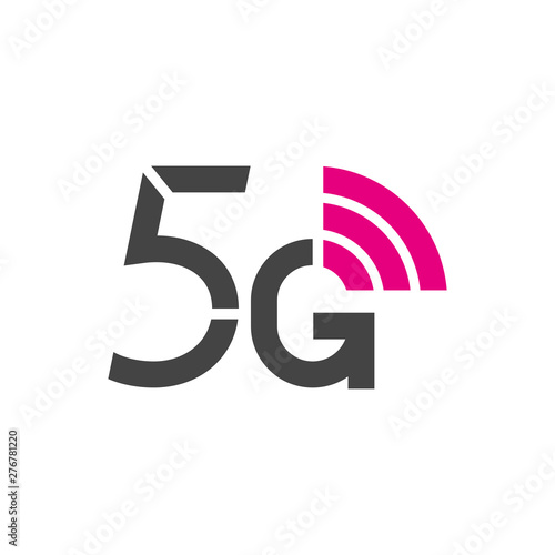5G vector logo. 5th generation wireless internet network technology. Mobile devices, telecommunication, business, web, networking. EPS 10.