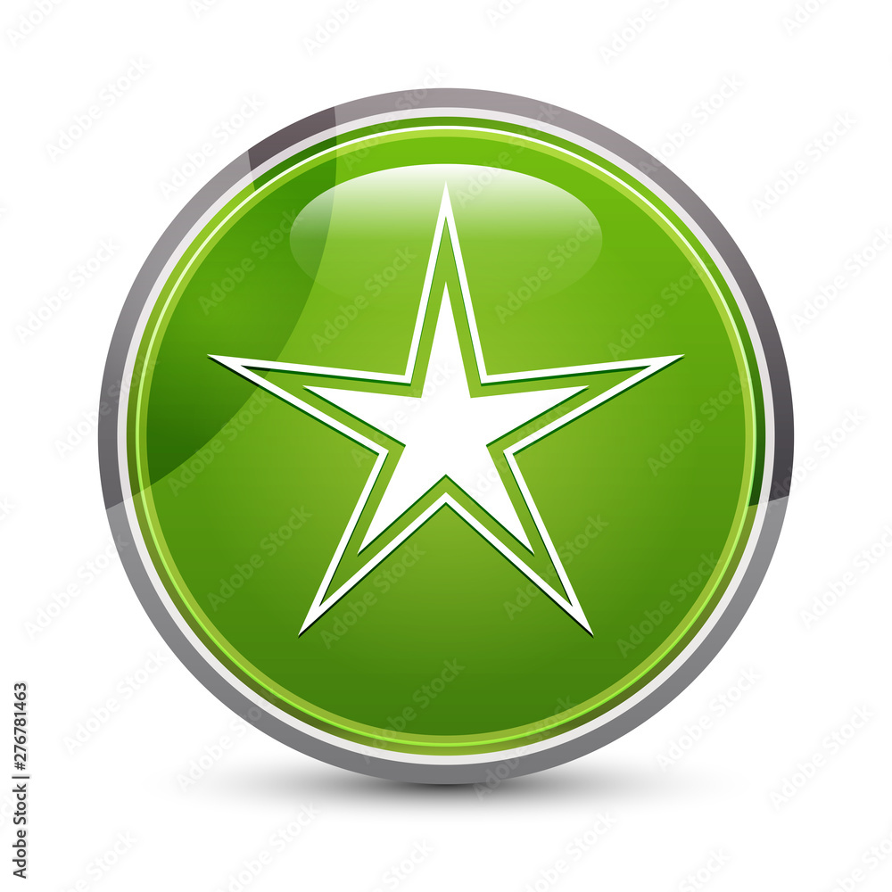 Star icon elegant green round button vector illustration Star icon elegant green round button vector illustration