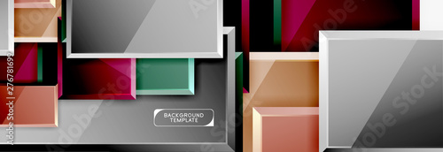 Minimal square banner abstract background