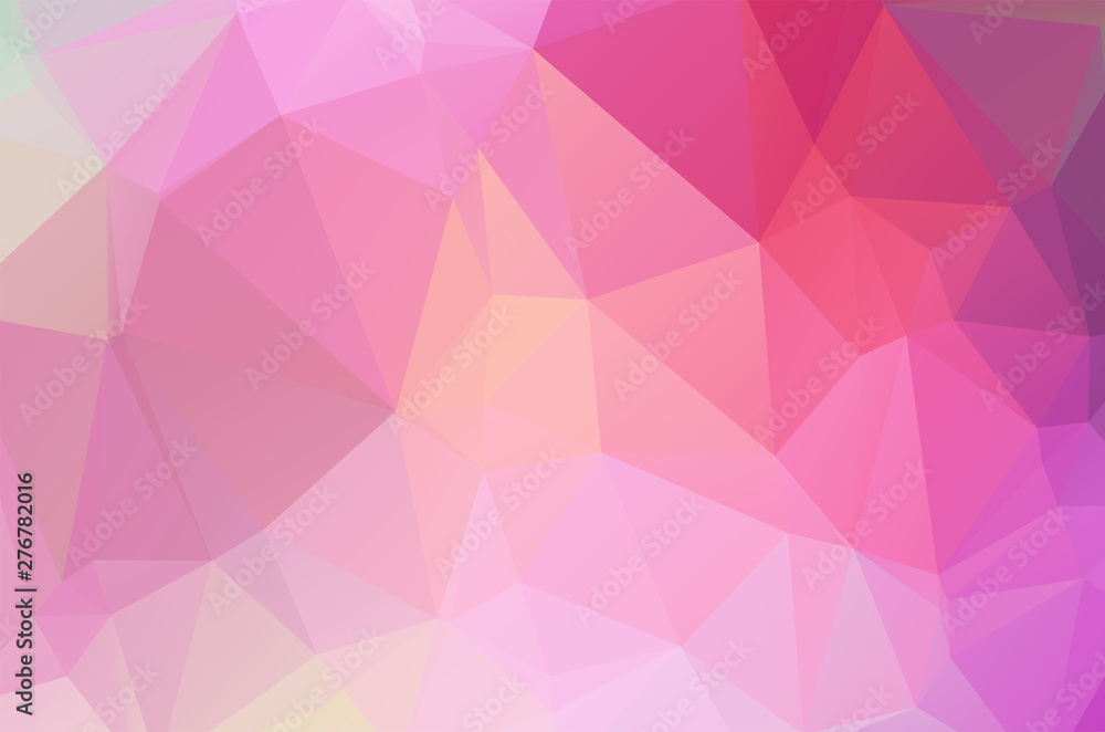 Pink Low poly crystal background. Polygon design pattern. pink colorful Low poly vector illustration, low polygon background.