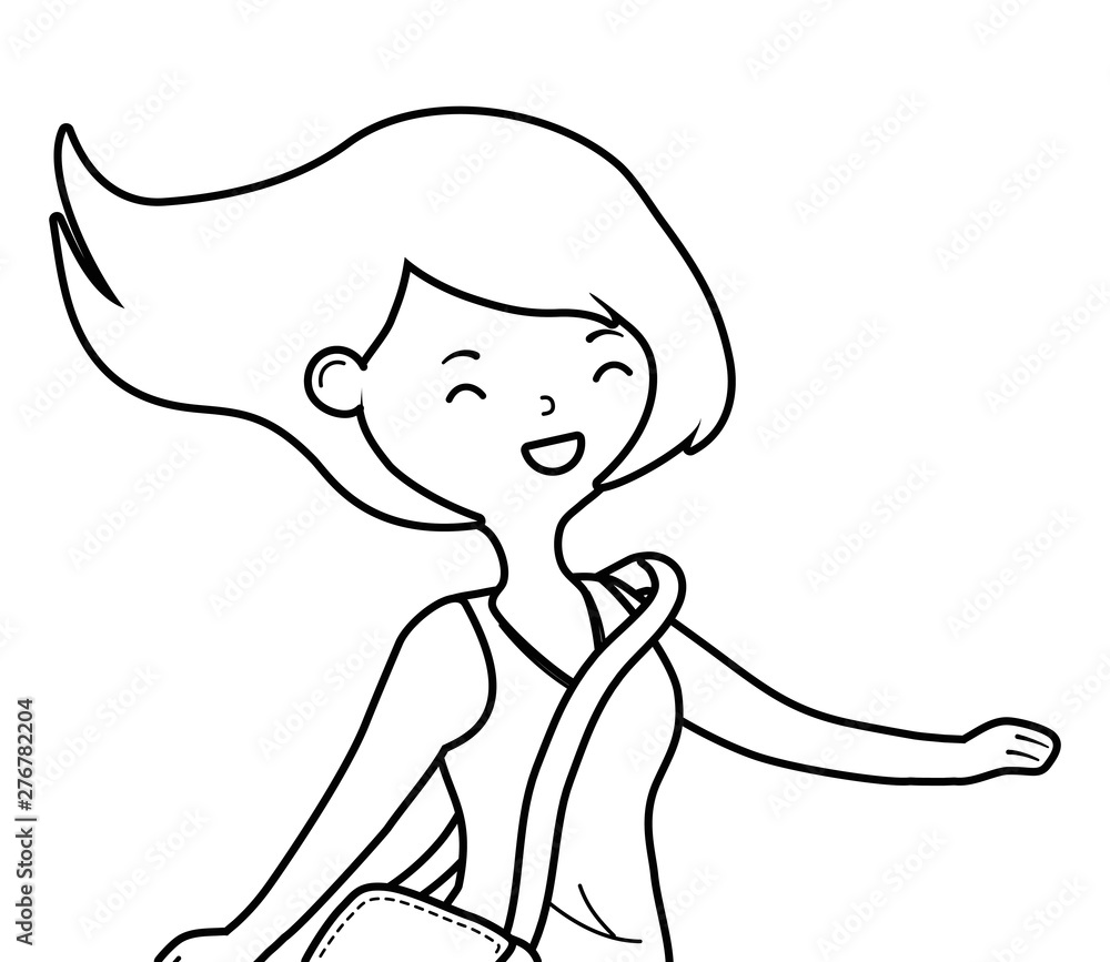 Teenager girl cartoon design vector illustrator Teenager girl cartoon design vector illustrator