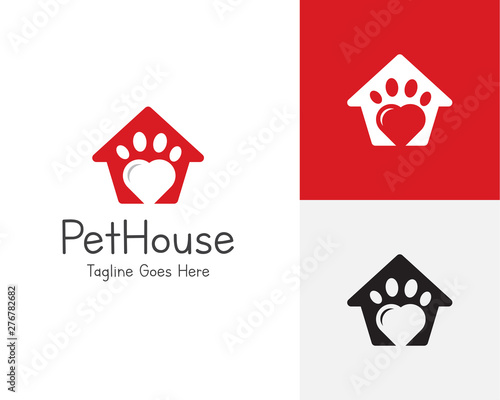 Pet House Logo-Pet Shop Icon-Veterinary Clinics Logo Design