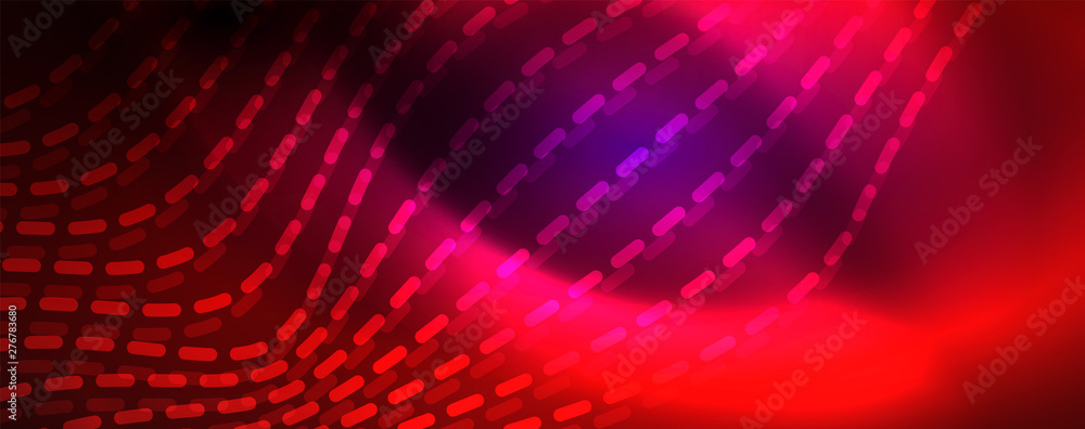 Neon vector wave lines abstract background, magic futuristic techno design Neon vector wave lines abstract background, magic futuristic techno design