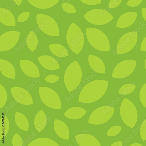 Vector seamless pattern with tea leaves. Beautiful soft background for website, cafe or textile with a mood of summer nature.