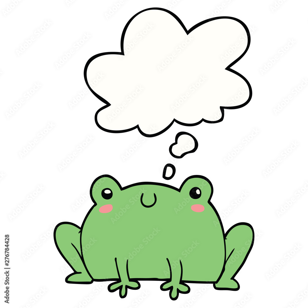 cartoon frog and thought bubble cartoon frog and thought bubble