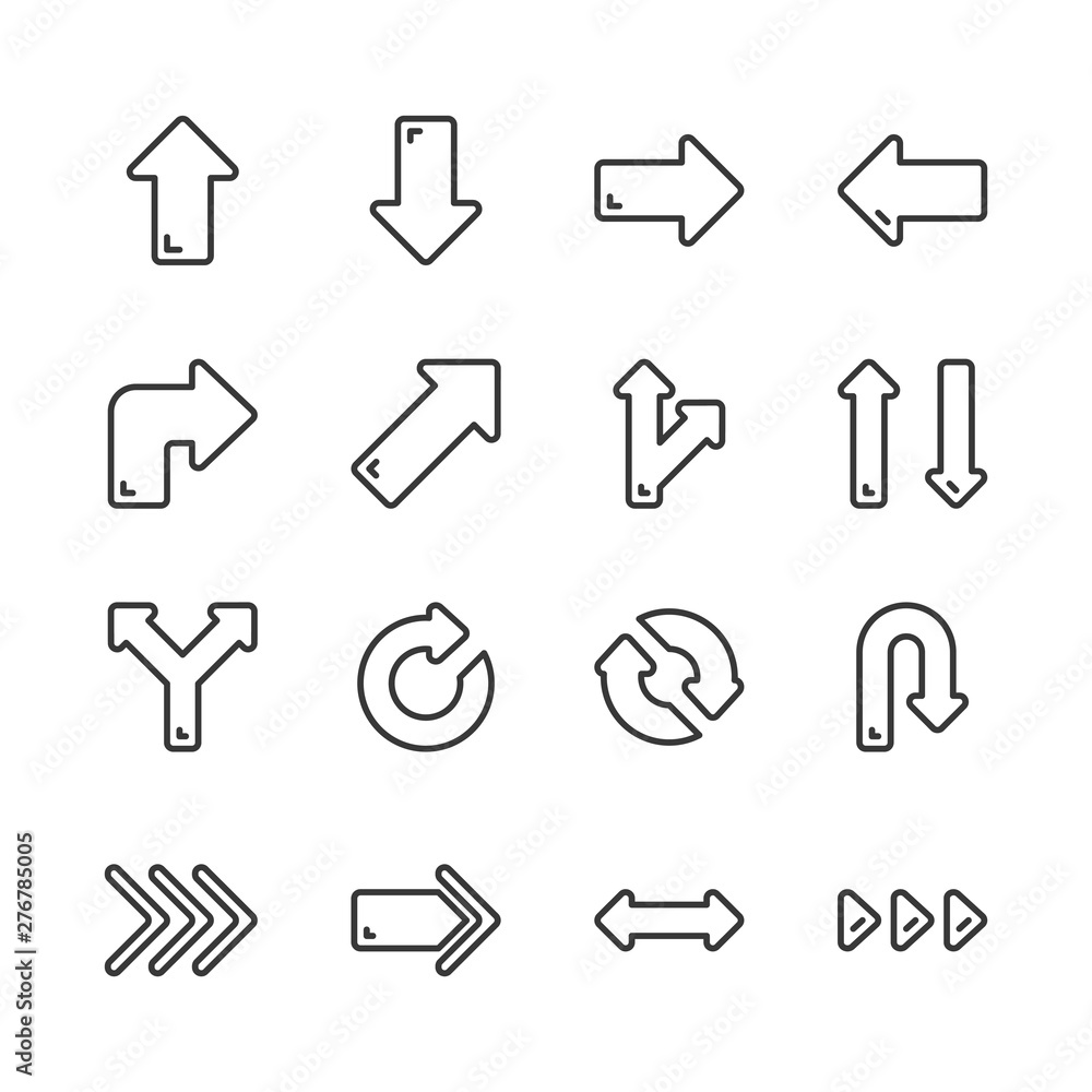 Arrows icon set.Vector illustration. Arrows icon set.Vector illustration.