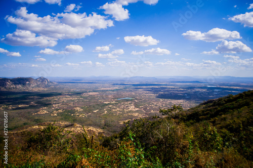 view of mountains and blue sky