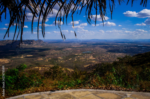 view of mountains and blue sky