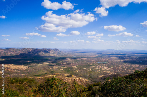view of mountains and blue sky