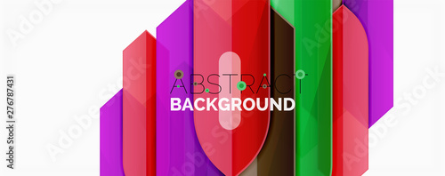 Abstract color lines dynamic background, modern material design style