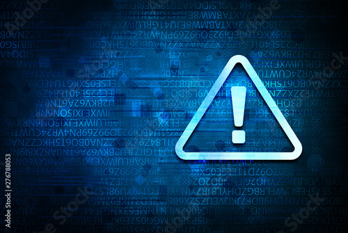 Alert icon abstract blue background illustration design