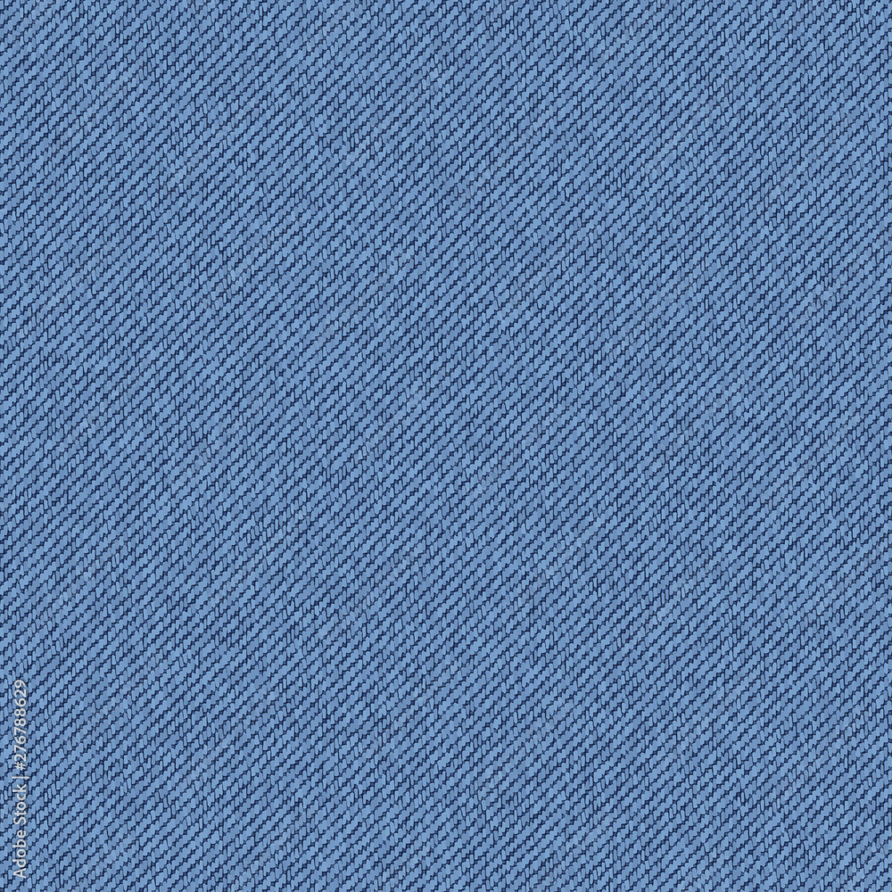Blue denim texture. Vector seamless pattern Stock Vector