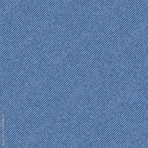 Blue denim texture. Vector seamless pattern